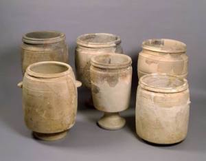 large stone jars