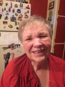 Mom after one of my cousin's gracious house-call beauty sessions.